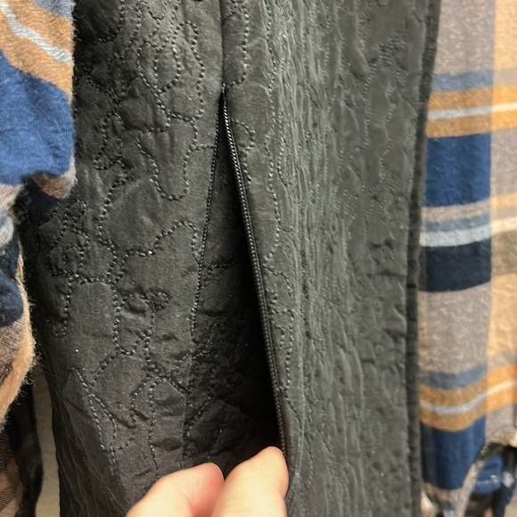 Eileen Fisher | Silk Embroidered Vest Black Quilted S - Picture 5 of 13